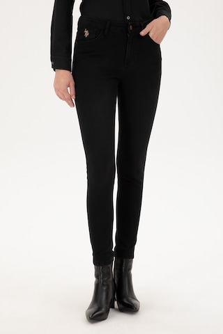 U.S. Polo Assn. Kadın Siyah Skinny Fit Jean Pantolon 50295406-DN0027