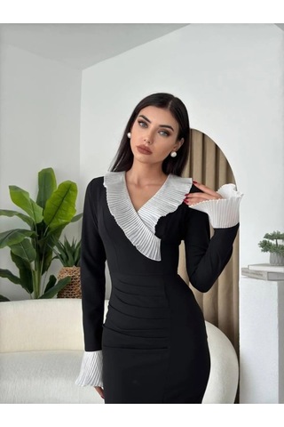 Modayakamoz Eyesof Florina Midi Boy Elbise Çok renkli