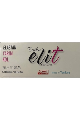 Tutku Elit Kadın Yarım Kol Likralı Fanila Atlet 2202- 12 Adet 001