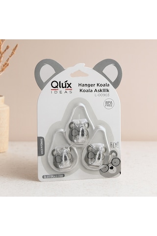 Şeffaf Yapışkanlı Askı 3lü Koala Tip Çok Renkli