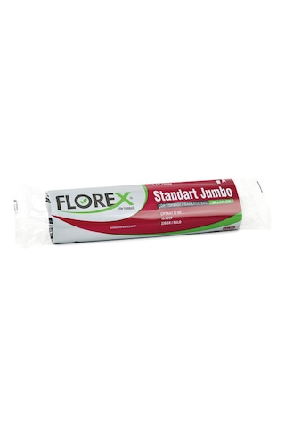 Florex Standart Jumbo Boy Çöp Torbası 80x110 Cm 10'lu Rulo Siyah 10 Rulo (100 Adet)