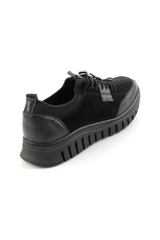 Bambi Siyah Süet Hakiki Deri Kadın Sneaker K01753000302