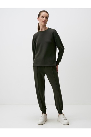 Jimmy Key Haki Bisiklet Yaka Uzun Kollu Oversize Sweatshirt 24sswedenv2312 Haki
