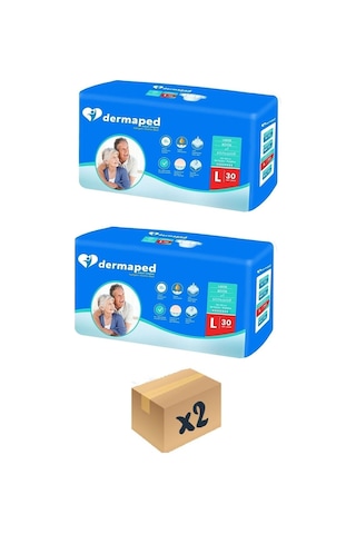 Dermaped Süper Emici Belbantlı Hasta Bezi L 2 x 30'lu Dermaped Süper Emici Belbantlı Hasta Bezi L 2 x 30'lu
