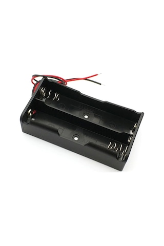 İkili 2 li 18650 Pil Yuvası Kablolu Tutucu 7.4V Pil Şarj Kutusu