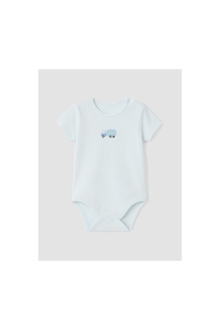 Lc Waikiki Alıta Cıty Farkıyla Lcw Baby Mavi Kısa Kollu Baskılı Erkek Bebek Body Mavi - 930971869 Mavi