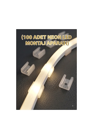 100 Adet Neon Led Tutucu Klips 1 Vidalı Duvar Aparatı,bağlantı Montaj Aparatı,kroşe,plastik Şeffaf Montaj Aparatı,100 Adet 8x16 Mm Neon Led Montaj Aparatı Plastik Ve Şeffaf Kroşe Klips Seti