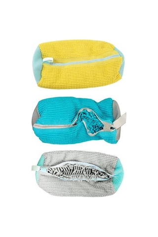 Mavi Deluvo Ayakkabı Yıkama Torbası Paslanmaz Fermuarlı Çok Yönlü Ayakkabı Yıkama Makinesi Çantası Yeniden Çamaşır Filesi 55927633