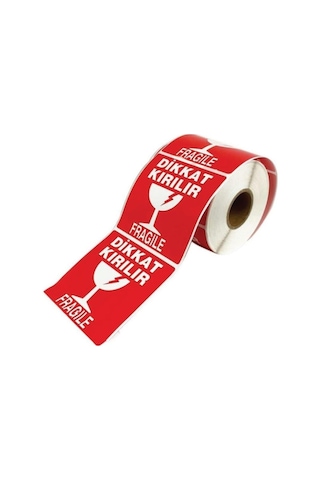 Zebra Dikkat Kırılır Etiketi 100 100 500 Lü Adet