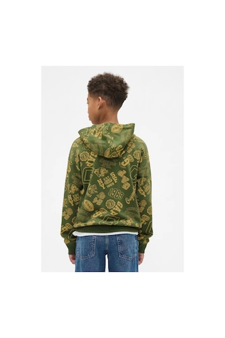 Erkek Çocuk Relaxed Gap Baskılı Sweatshirt YESIL