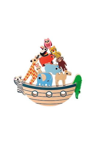 Vilac - Ahşap Denge Oyunu - Hayvanlar Gemisi