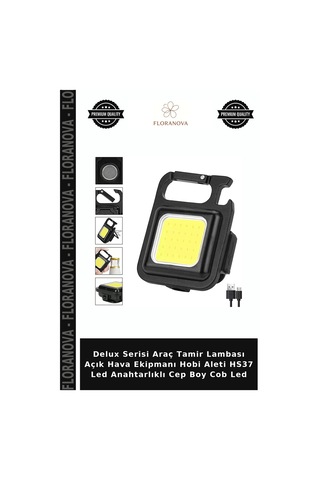 Delux Serisi Araç Tamir Lambası Açık Hava Ekipmanı Hobi Aleti Hs37 Led Anahtarlıklı Cep Boy Cob Led