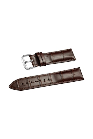 Hakiki Deri Kahverengi Saat Kordon Kayış Kordon 22 MM