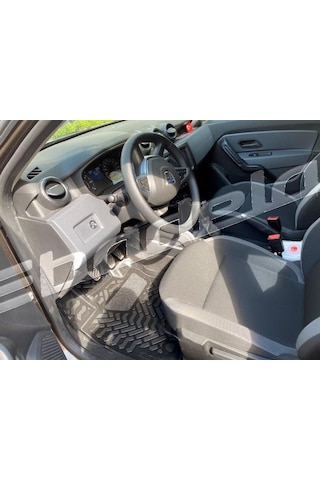 Duster Havuzlu Ithal 5D Paspas Kokusuz Kaucuk Sıyah Tam Uy...