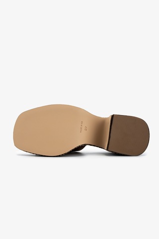 Valmenti Kadın Hakiki Deri Taba Topuklu Terlik 1141 905 Bn Trlk Y26 Tan Leather