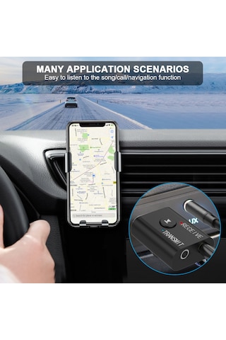 Ximistore9 Bt5.0 Çift Fonksiyonlu Alıcı-verici, Ses Adaptörü, 10m Menzil, Hi-fi Ses Kalitesi, Araç/tv/bilgisayar Uyumlu