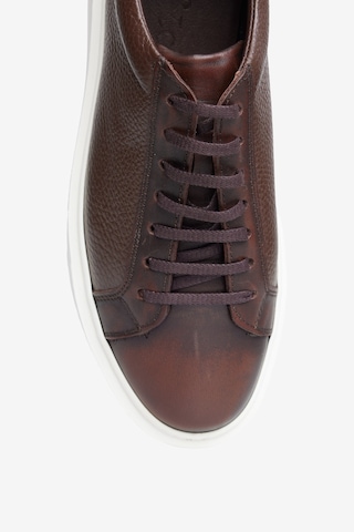 Ac&co Erkek Kahverengı %100 Deri Sneaker Ayakkabı Kahverengi
