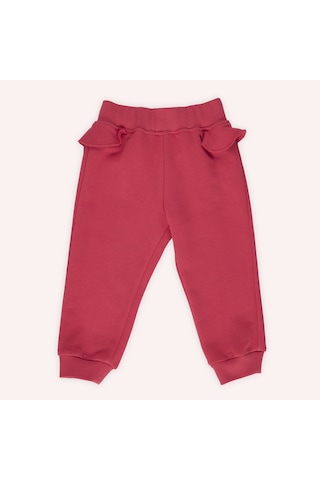 Kız Çocuk Fırfır Detaylı Eşofman Alt Kırmızı 2421gb01008-5005 001