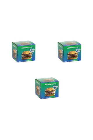 Handynorm Hamburger Burger Pide Tost Sandviç Kılıfı Poşeti 3 x 2000'li 12.5 x 12.5 CM