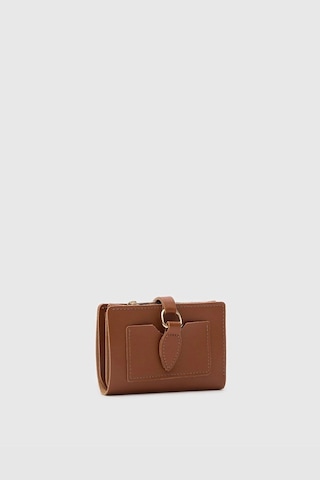 Shule Bags Kiki Çıtçıt Kapamalı Kadın Cüzdan Taba