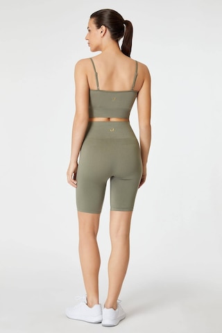 Jerf Vella Yüksek Bel Konfor Biker Tayt Yeşil