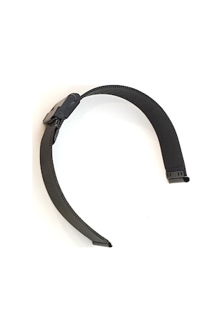 Hasır Kol Saat Kordonu Siyah Ince Çelik 20 Mm ( Ø 1,5)