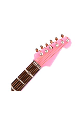 Vkemall 10 Cm Ahşap Pembe Mini Gitar Dekorasyonu - Ornament, Koleksiyon Eşyası Ve Hediye Seti Stand + Kutusu İçerir