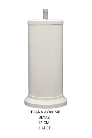 Tuana Ayak 12 cm M8 Cıvatalı Beyaz (2 Adet)