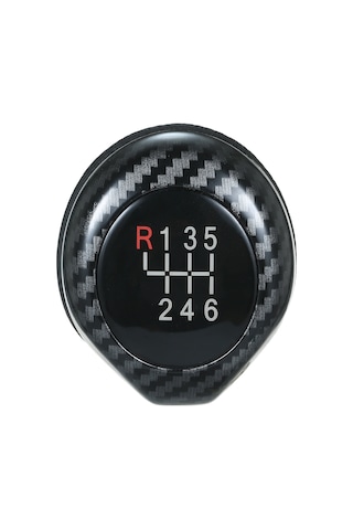 Mufunye Bmw İçin Karbon Fiber Desenli Işıklı 6 Vites Manuel Vites Kolu Başlığı Kırmızı