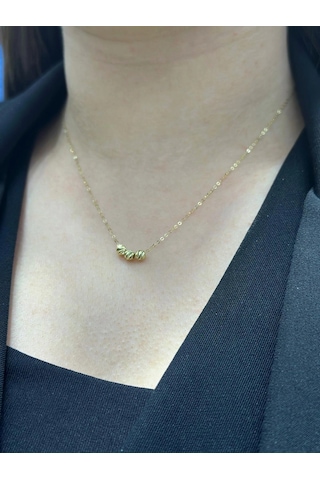 14 Ayar Altın 3'lü Dorikalı Mini Hediyelik Kolye 948 Gold