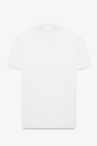 Grimelange SKYLOOM Erkek %100 Pamuk Kısa Kollu Regular Fit Beyaz Polo Yaka T-shirt