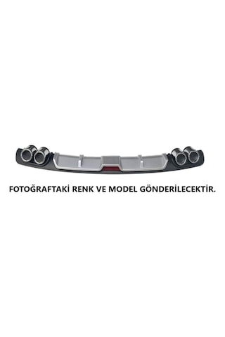 Ford Escort Uyumlu Body Kit Difüzör 4 Çıkış Gri Yuvarlak