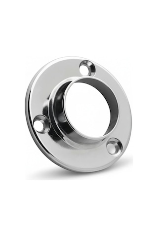 Krom Oval Mobilya Askı Borusu Flanşı Dolap İçi Gardırop Askılık Aparatı 2 Li Set Çoklu Renk