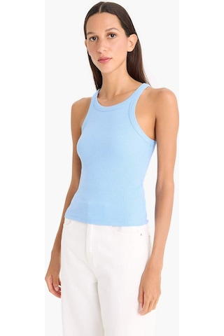 Defacto Slim Fit Dar Kesim Halter Yaka Fitilli Kaşkorse Atlet E2176ax25spbe303 Mavi