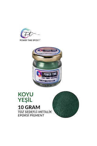 Sedefli Metalik Toz Pigment Boya / Koyu Yeşil / Epoksi Için