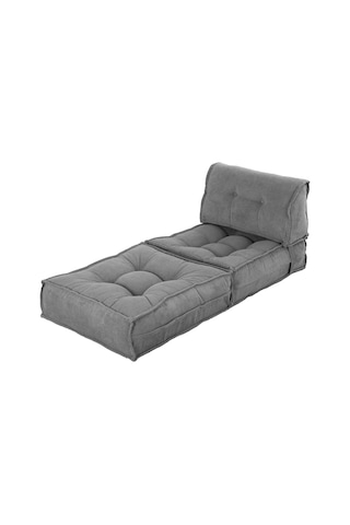 Mocca Fitilli Kadife Tek Kişilik Katlanır Yatak Katlanır Koltuk Gri