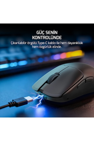 Gamepower Radus 12.000dpı Triple Mode Kablolu/bluetooth/2.4g Gaming Mouse -
