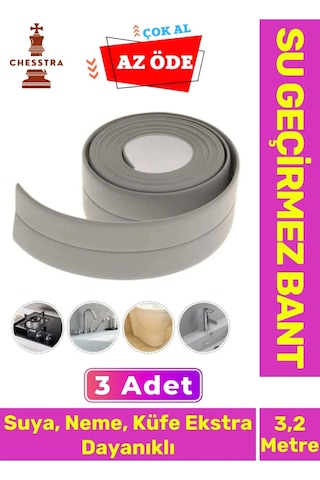 Özel Üretim Su Geçirmez Sızdırmaz Lavabo Tezgah Klozet Banyo Pencere Duş İzolasyon 3.2m Bant 3 Adet