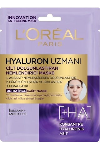 L'Oréal Paris Hyaluron Uzmanı Cilt Dolgunlaştıran Nemlendirici Maske