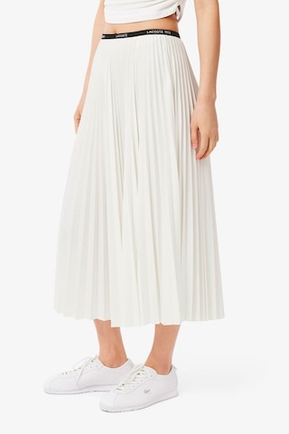 Lacoste Women's Pleated Skirt Pileli Kadın Etek Beyaz