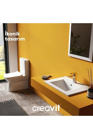 Nova Beyaz Kanalsız Duvara Sıfır Klozet Takımı Nv361, Creavit Lara Yavaş Kapak Beyaz