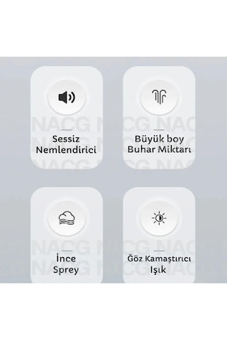 H2o Humidifier 400 Ml Ulrasonik Hava - Oda- Araç Nemlendirici Buhar Makinesi Aroma Difüzörü-1259