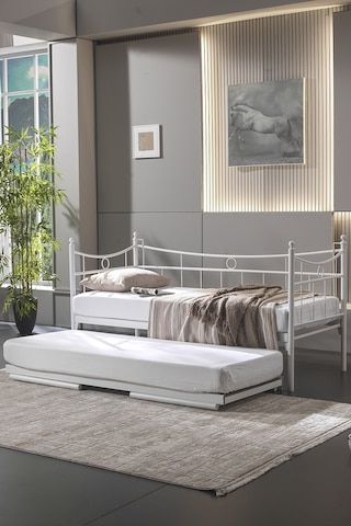 Bedliga Daily Yavrulu Daybed Tek-Çift Kişilik Metal Karyola