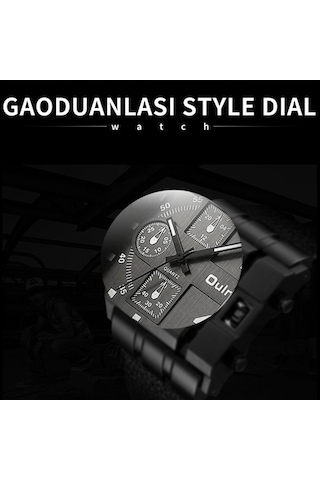 Novahub Oulm 3364 Erkek Kadran Deri Kemer Kuvars Saat Beyaz Çok Renkli, Kırmızı Model Çok Renkli