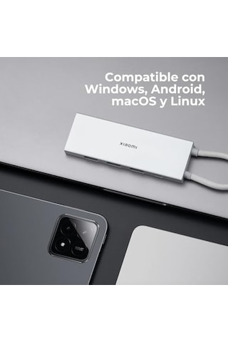 Xiaomi Hub Type C 5&apos İ 1 Arada Hub, 5 Tip 3 Usb Bağlantı Noktası, 1 C Tipi Bağlantı Noktası Ve Bir Hdmı Bağlantısı , Windows, Andorid, Macos Ve Linux İle Uyumlu, Yüksek Veri Okuma Hızı, 4k Uhd Acı Kahverengi