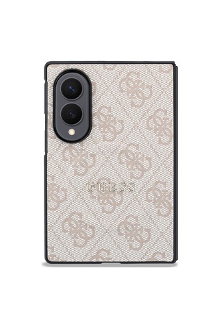 Samsung Galaxy Uyumlu Z Fold 8 Kılıf Guess Lisanslı M-safeli Pu Deri 4g Desenli Klasik Yazı Logolu Kapak Pembe