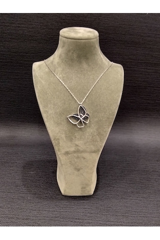 925 Ayar Gümüş Kelebek Modelli Kolye Gümüş