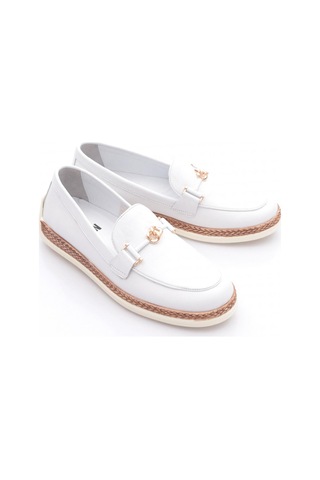 Dgn 190e Kadin Loafer Ayakkabi Beyaz
