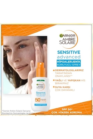 Garnier Ambre Solaire Sensitive Advanced Güneş Koruyucu Sprey Gkf50+ 150ml