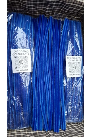 Şönil Saks Mavi A 019 Çiçek Aranjmanı 100 Lü 30 Cm